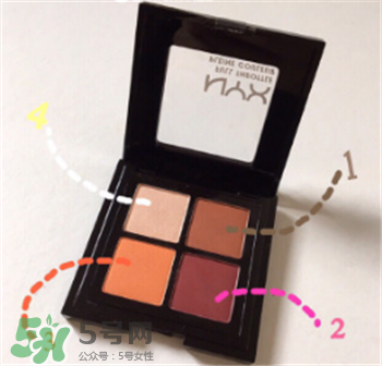 NYX鉚釘盤(pán)日常妝容教程 NYX color riot眼影盤(pán)教程