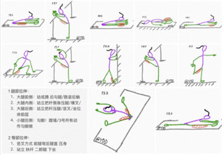 腿臀及胸臂拉伸運(yùn)動(dòng)圖解