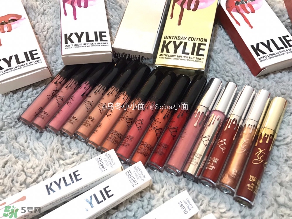 kylie cosmetics唇釉色號(hào)_kylie cosmetics唇釉試色圖