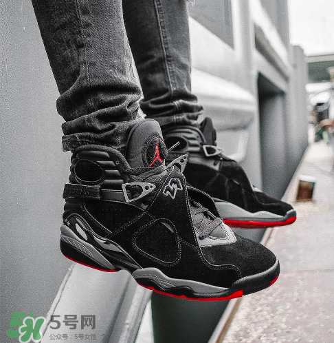 air jordan 8 alternate bred黑紅配色實物怎么樣_上腳效果