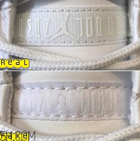 air jordan 11 low爆裂白蛇真假鑒定_真假對(duì)比