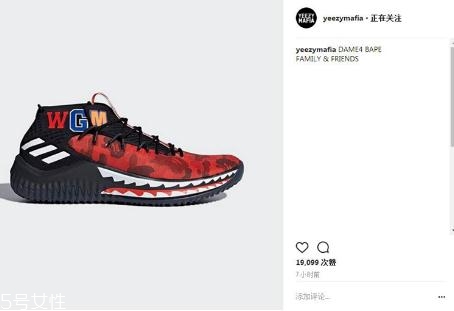 bape與adidas dame 4聯(lián)名有哪幾款_多少錢？