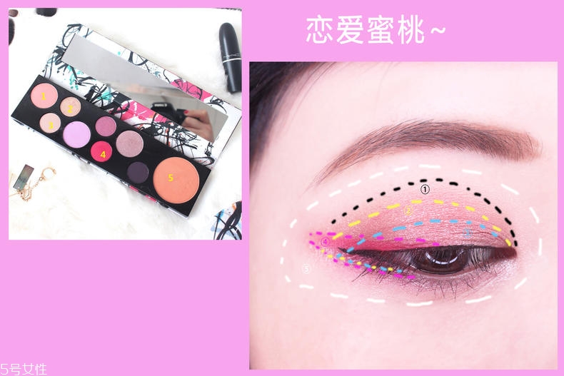 mac girls戲精眼影涂鴉盤(pán)畫(huà)法 偶練樂(lè)華七子同款眼影