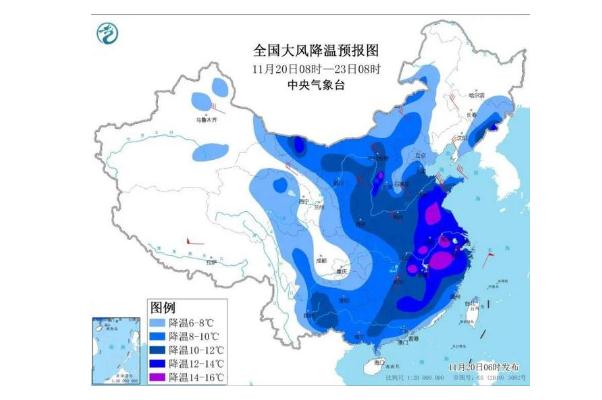 冷空氣要持續(xù)多久 全國(guó)羽絨服預(yù)警地圖